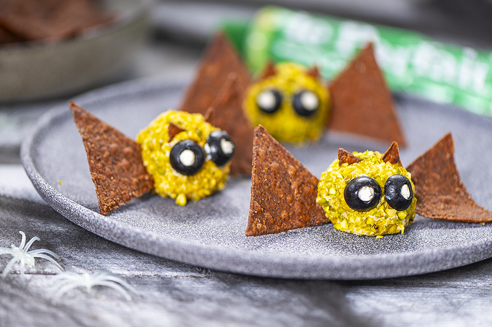 Frischkäsebällchen mit le Parfait® Végétal und Blue Corn Tortilla Chips