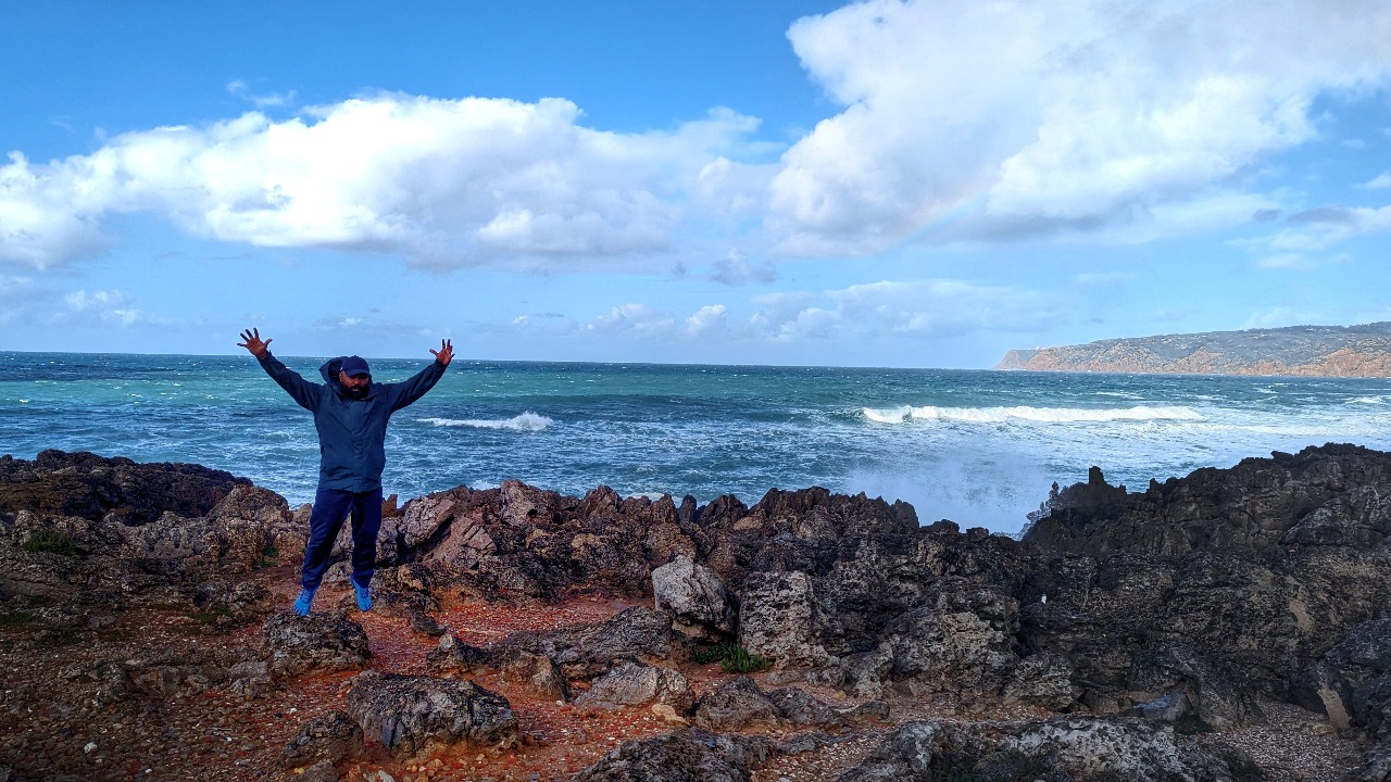 Bharath at Cabo Da Roca, Portugal