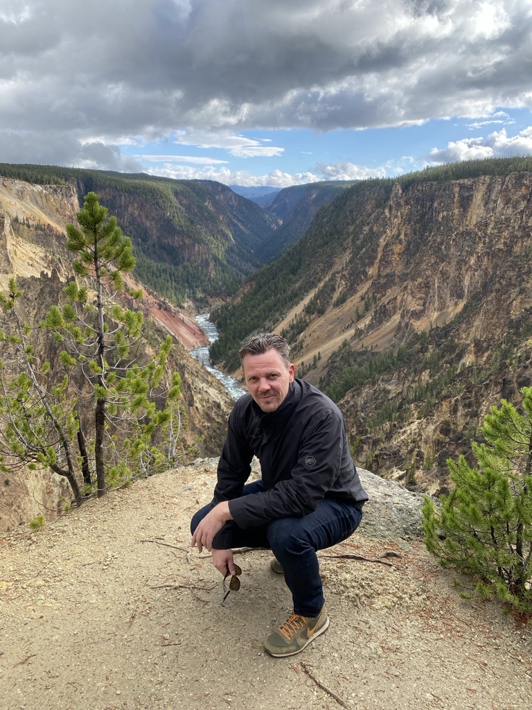 Stefan at Yellow Stone Park, Wyoming