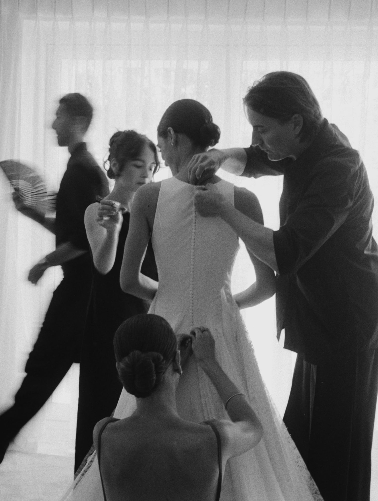 Julie Lacaze for Galeries Lafayette with make-up artist Margot Priolet