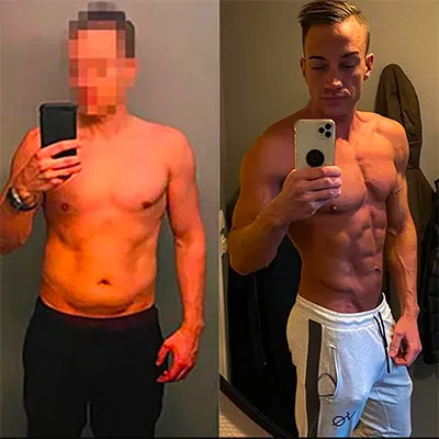 woman before and after photo