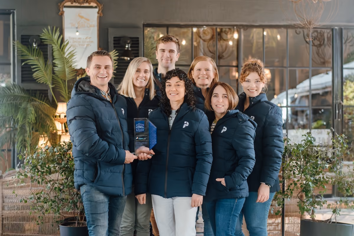 The Pathfind team receiving their award