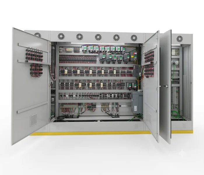 A PLC (Programmable Logic Controller)