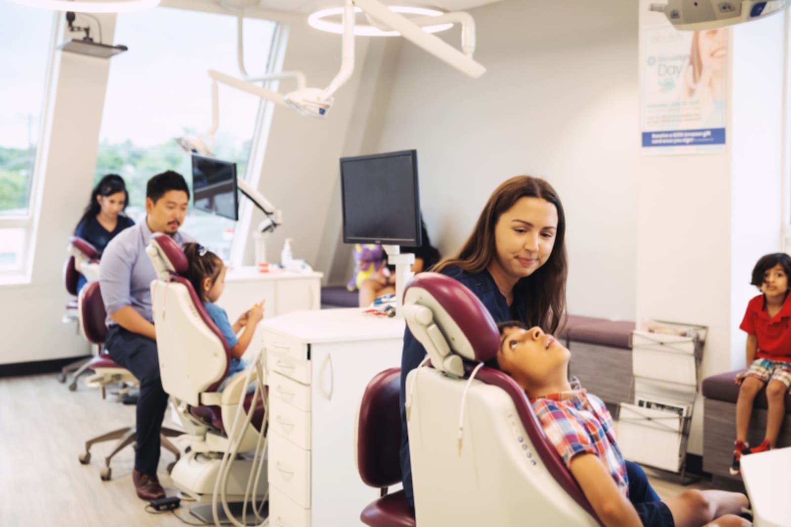 Child at an orthodontic evaluation at Superkids Pediatric Dentistry