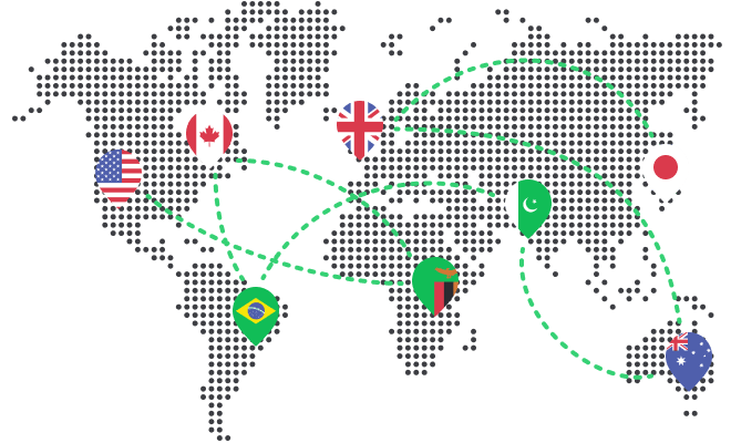 Map with country connected together