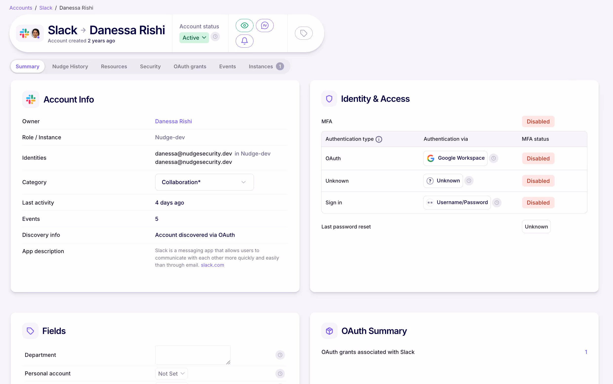 Nudge Security SaaS asset discovery 