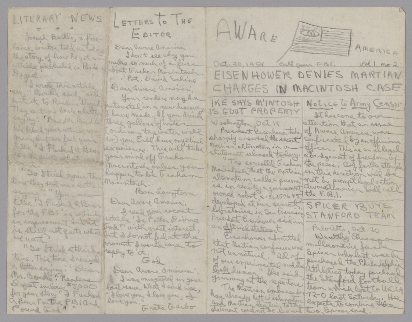 "Jack Spicer Papers," BANC MSS 71/135, Bancroft Library, University of California, Berkeley