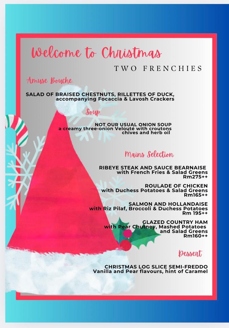 Two Frenchies - Welcome to Christmas Special Menu