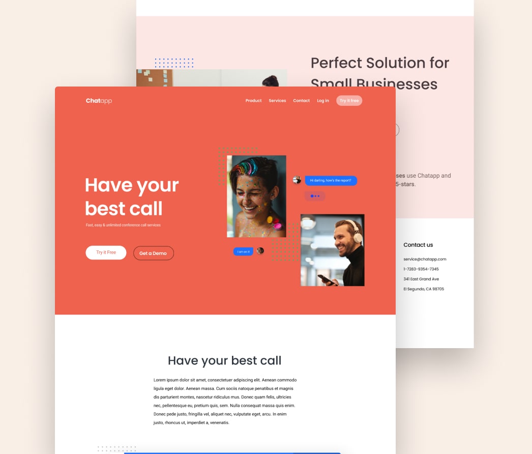 A mockup of a project