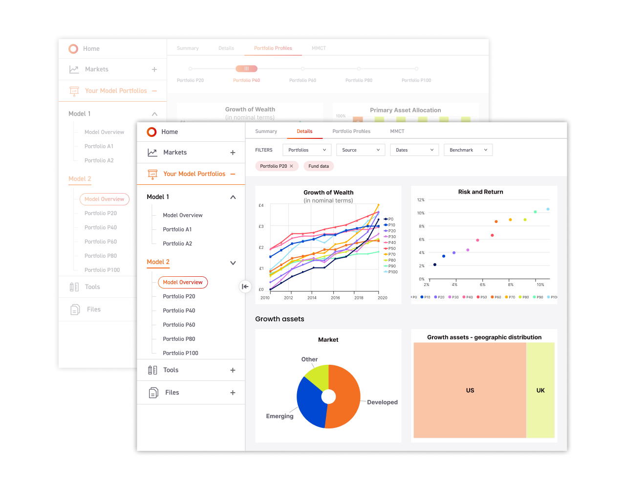 Designs of Albion Strategic's financial portfolio portal