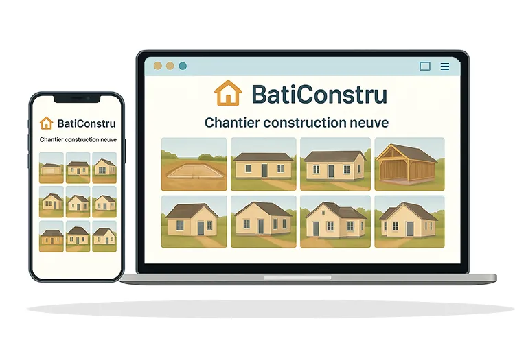 Galerie photo de chantier accessible au client par un simple lien