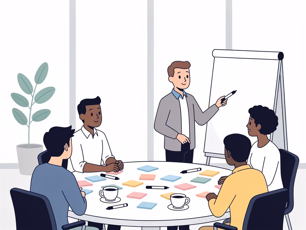 Atelier en petit groupe autour d'un paperboard