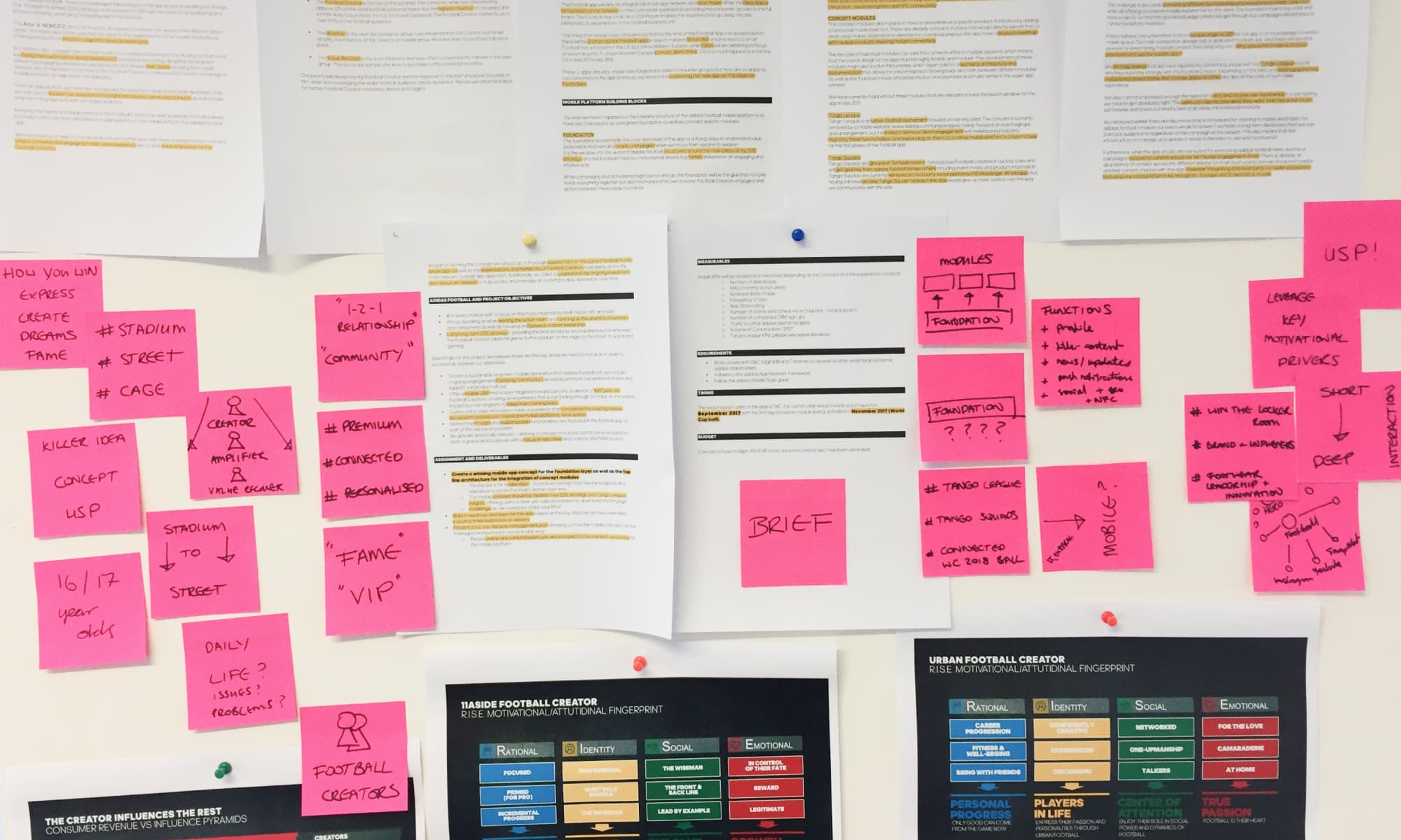 Going through the brief and writing notes and ideas