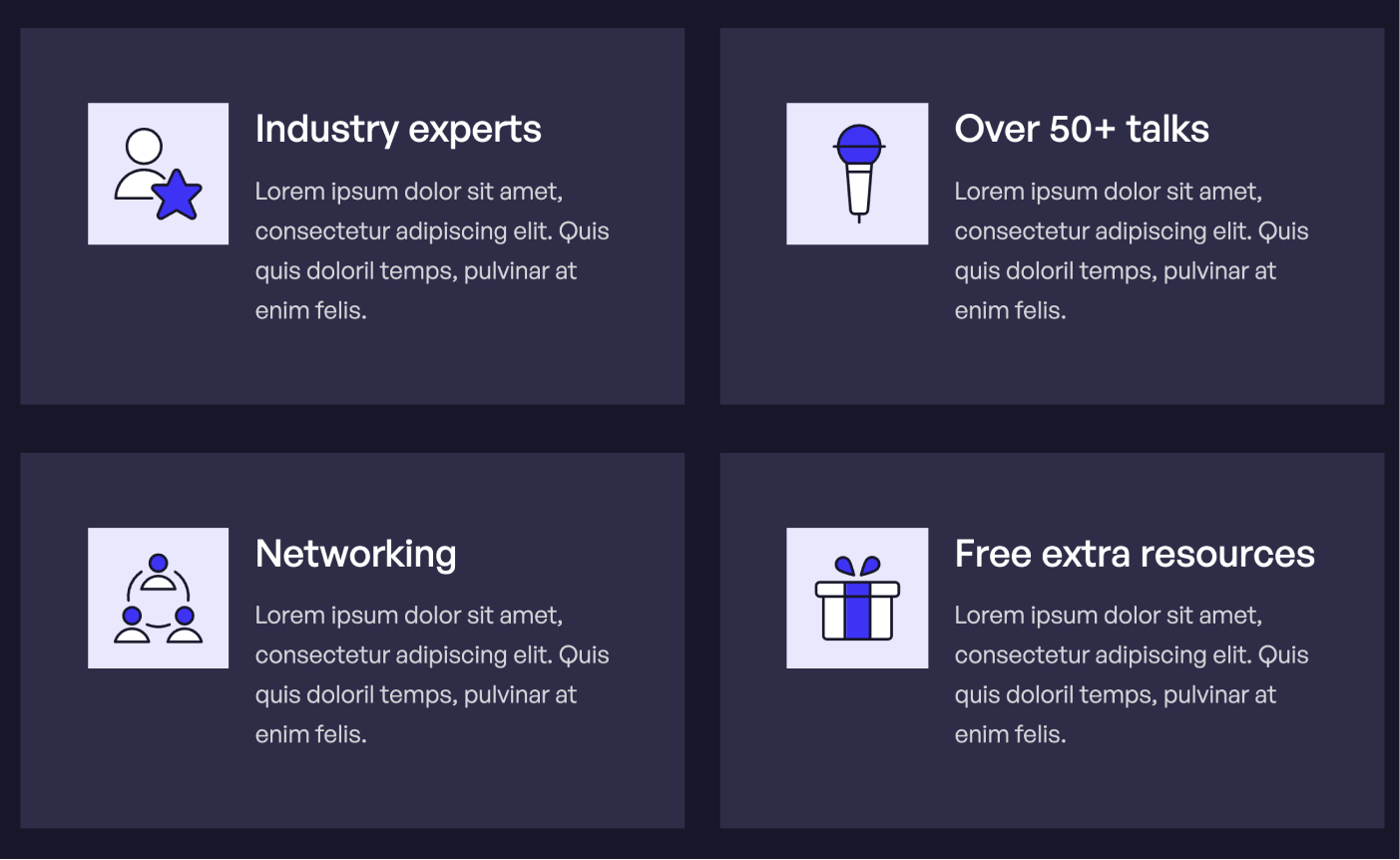 Icons And Graphics - Conference X Webflow Template