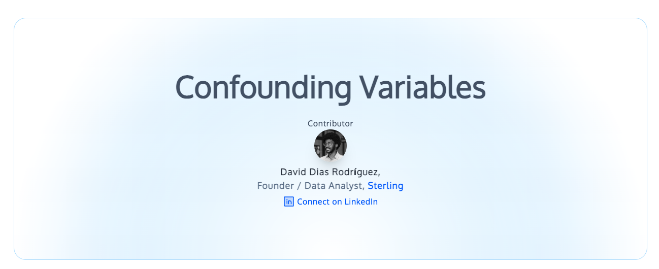 Sterling and convert.com collaboration: Confounding Variables