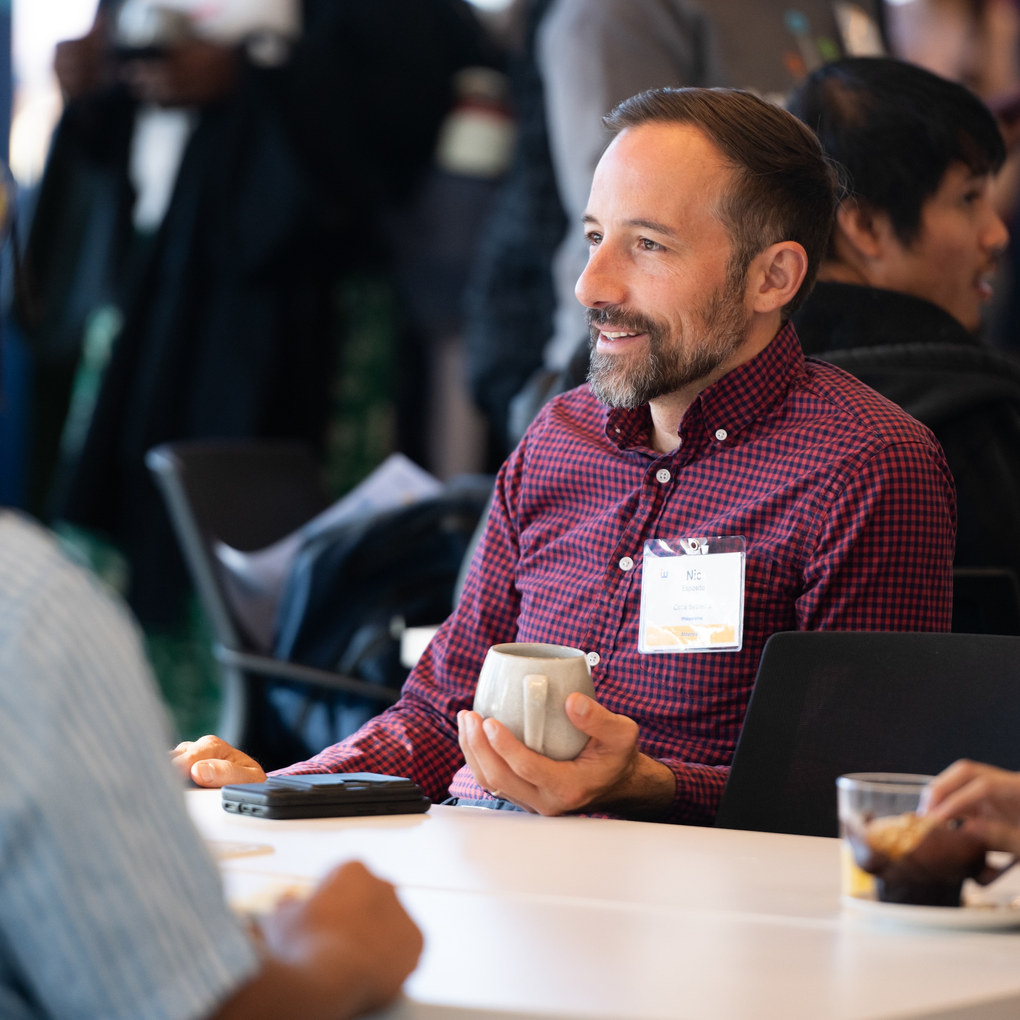 audience watching talk