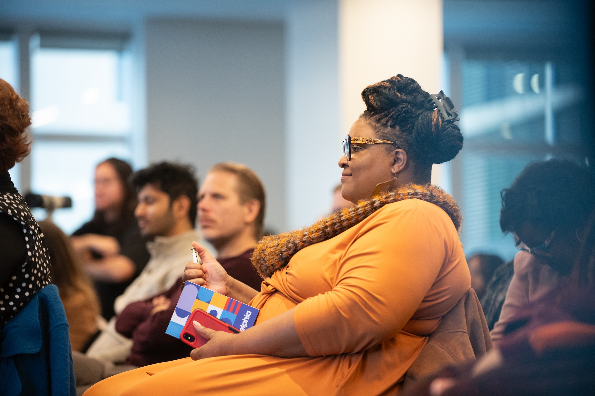 Three men networking