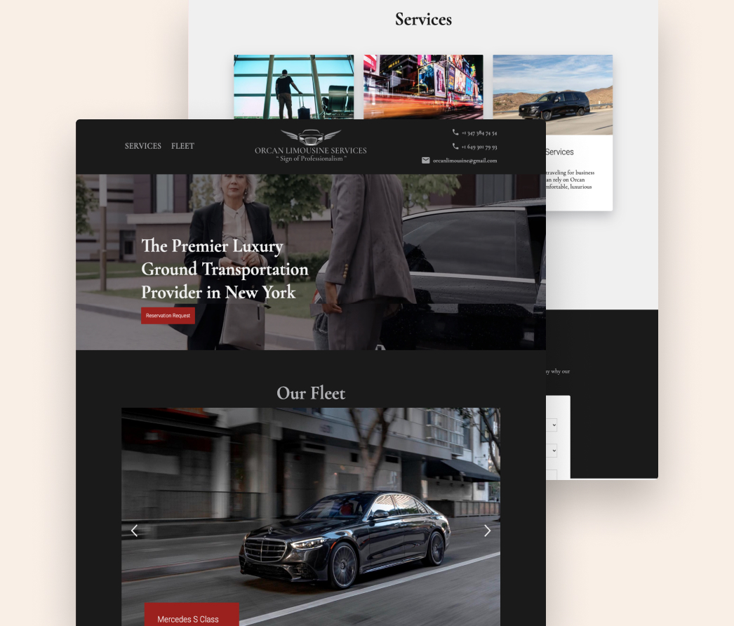 A mockup of a project