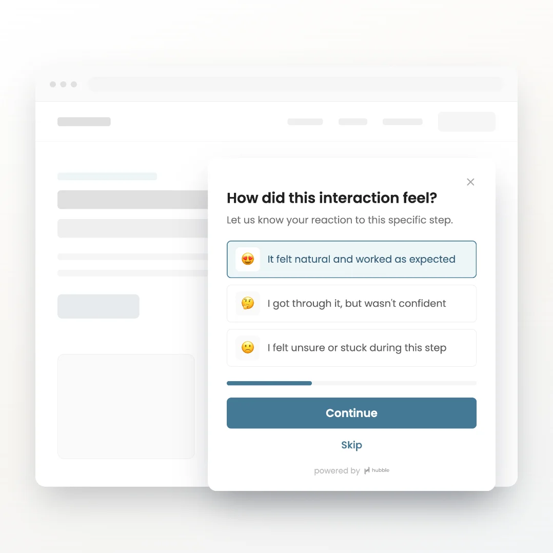 In-product survey