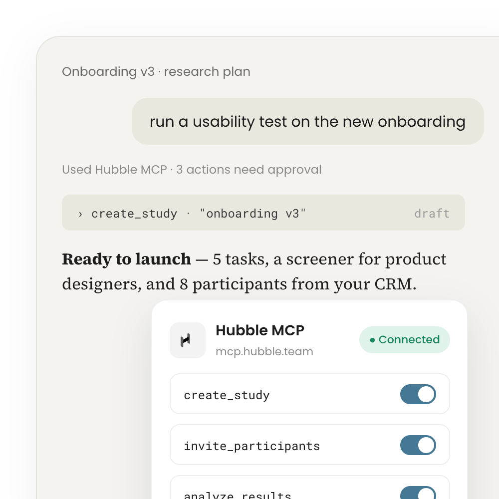 In-product survey triggered after a product action for a targeted audience