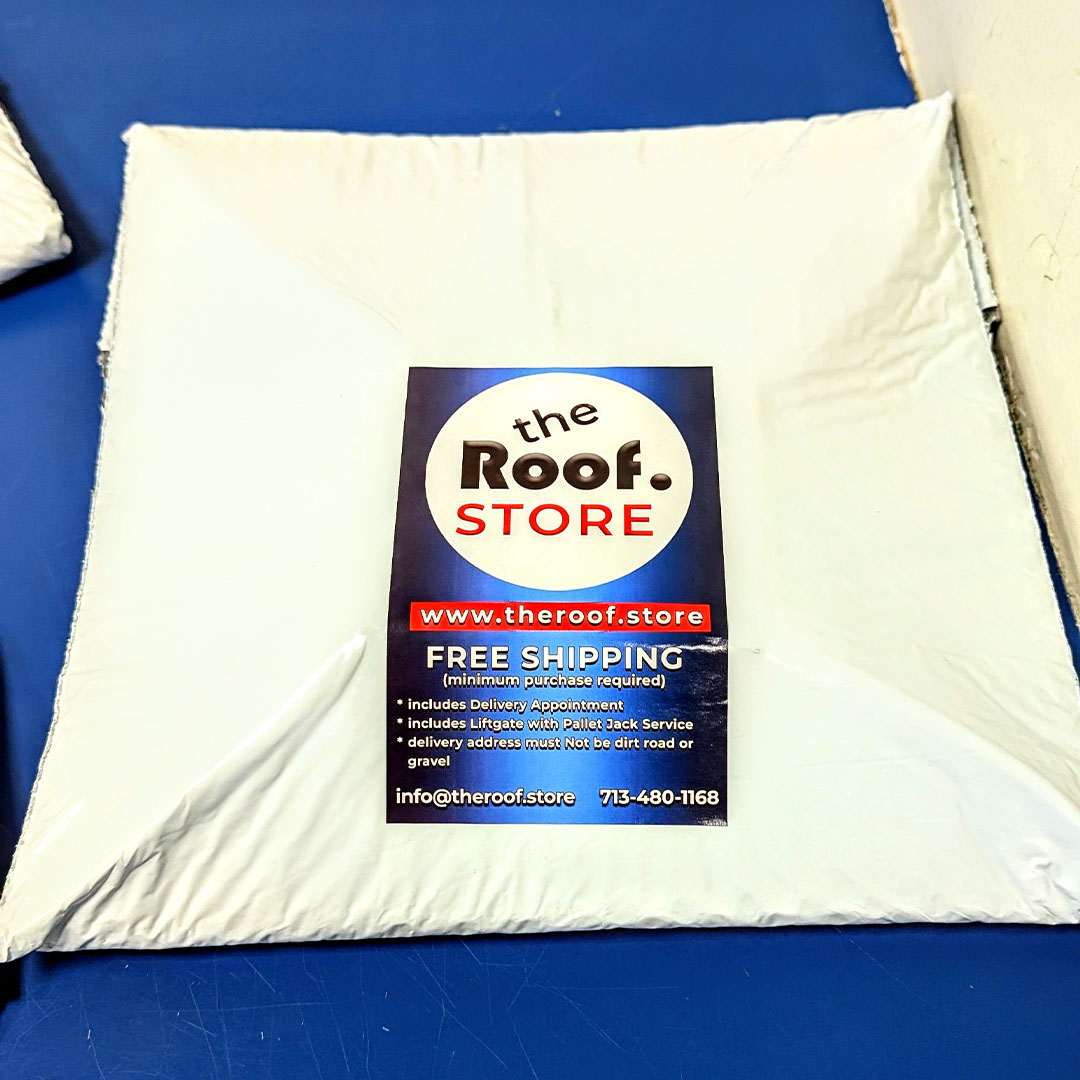 The Roof Store Sample Pack includes samples of Architectural shingles, Starter, Coil Nails, Cap Nails, Synthetic Underlayment