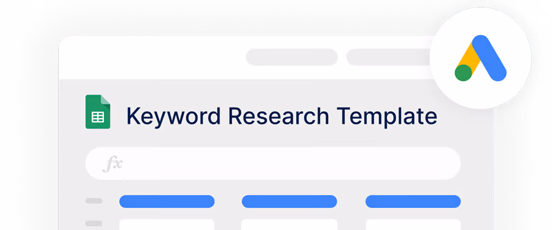 Google AdWords Ad Copy Entry Template