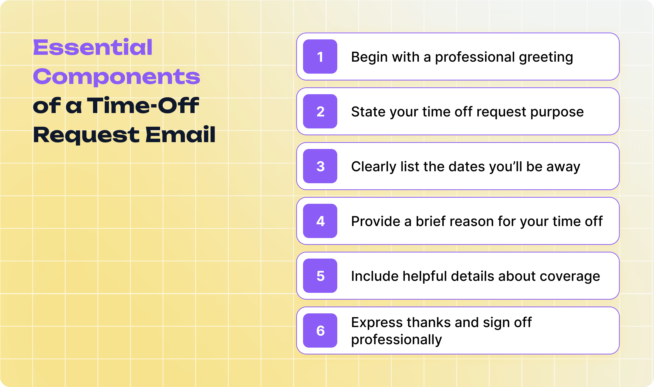 Key Elements of a Time Off Request Email
