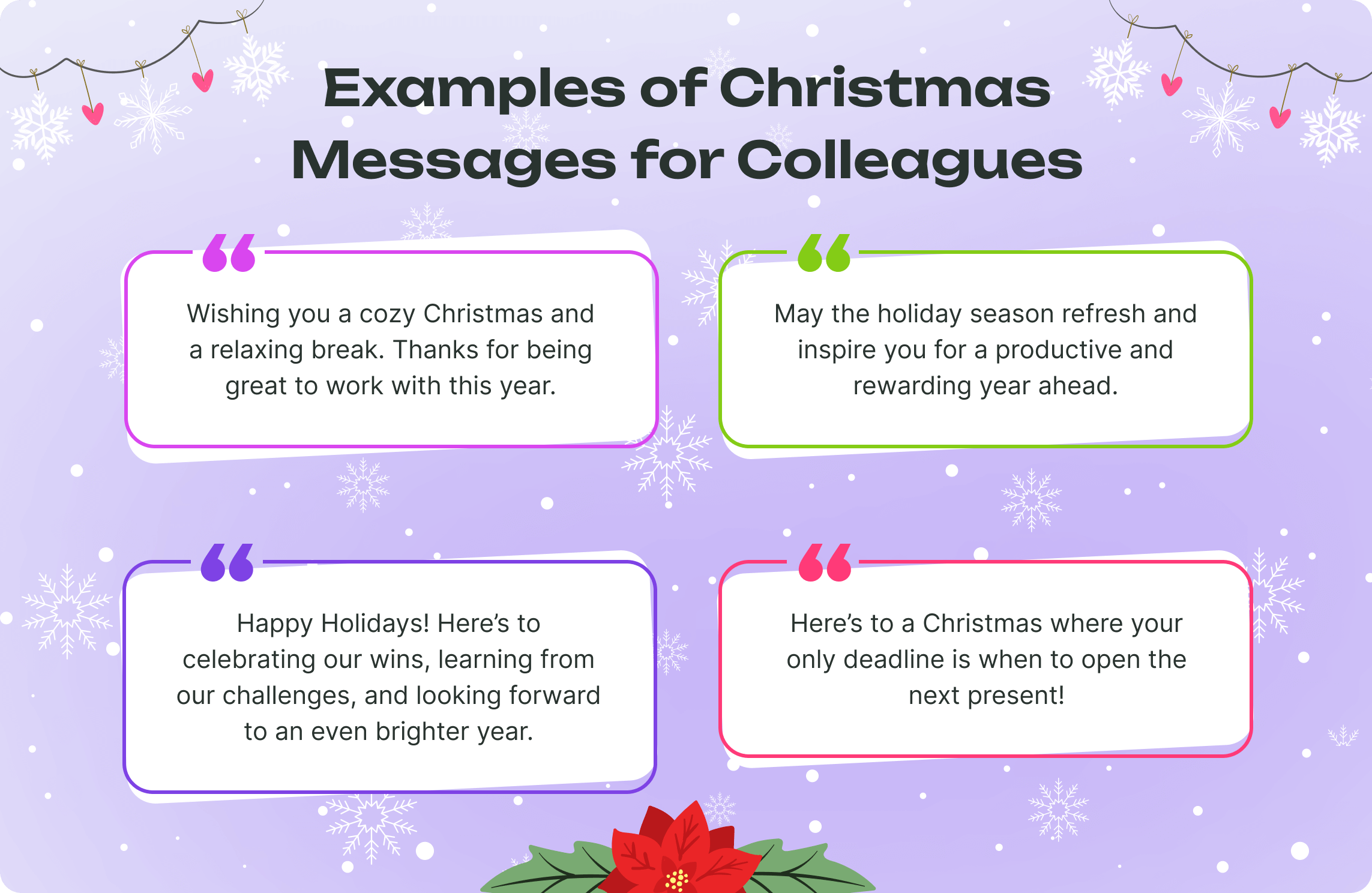 Sample Christmas Wishes for Coworkers