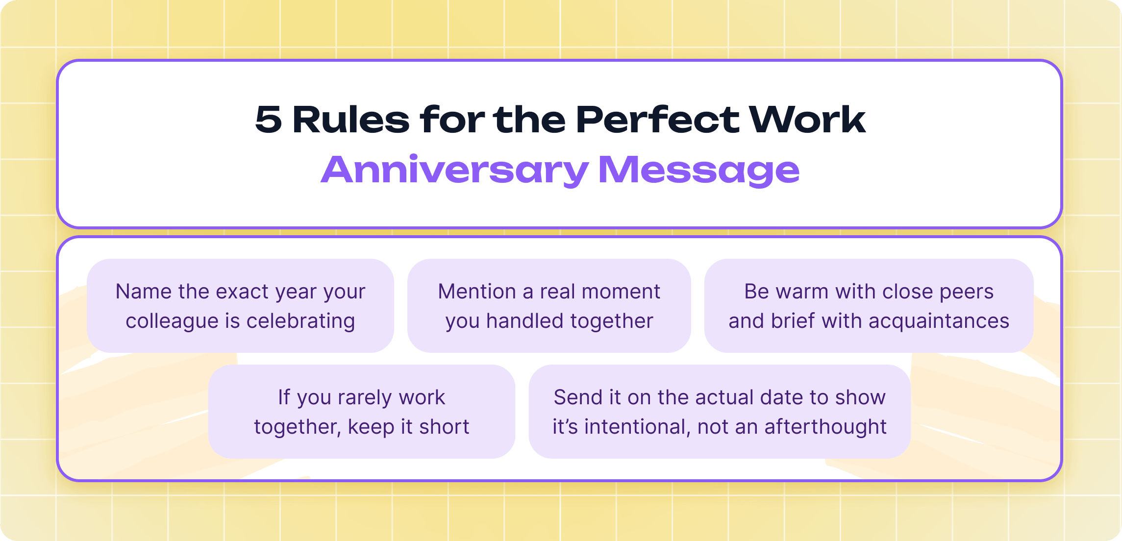 5 Rules for the Perfect Work Anniversary Message