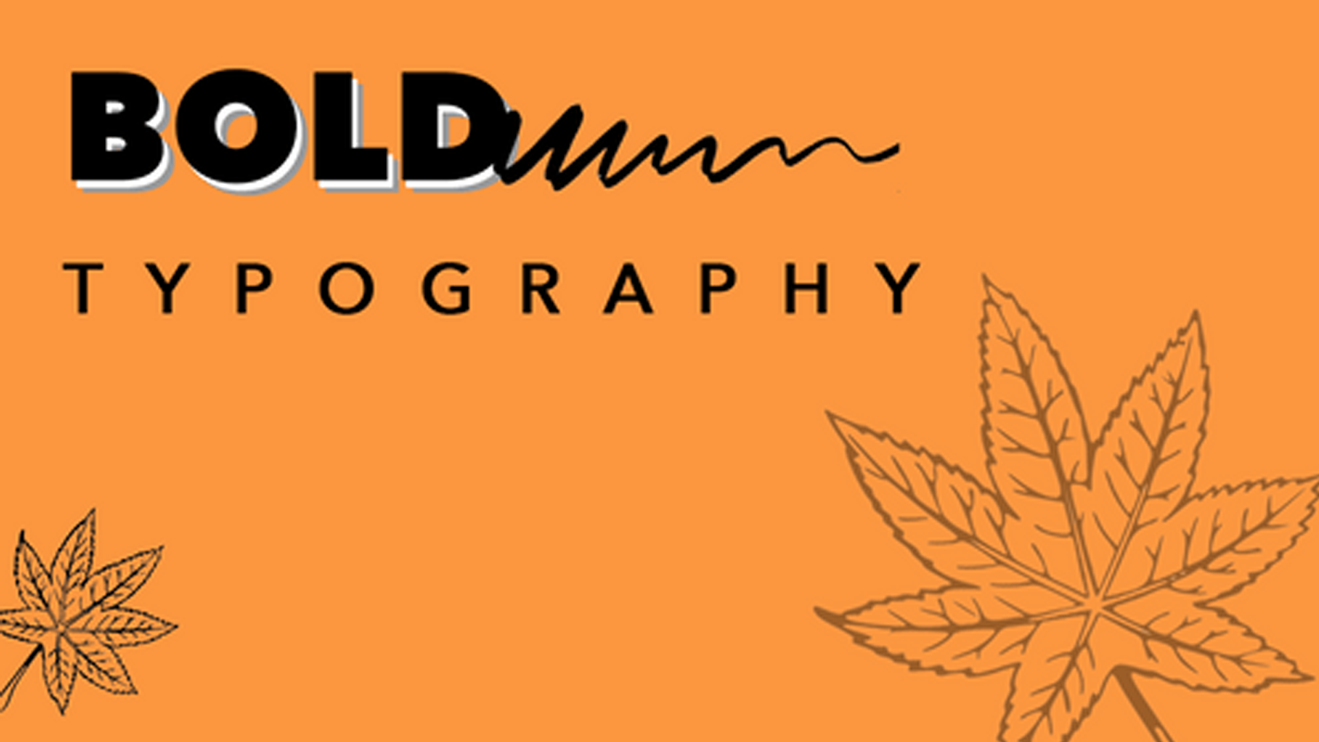 Illustration: Bold typography, minimalist design and hand drawn graphics.