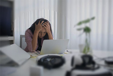 a frustrated woman