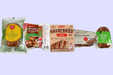 picture of 5 different glutenfree bread