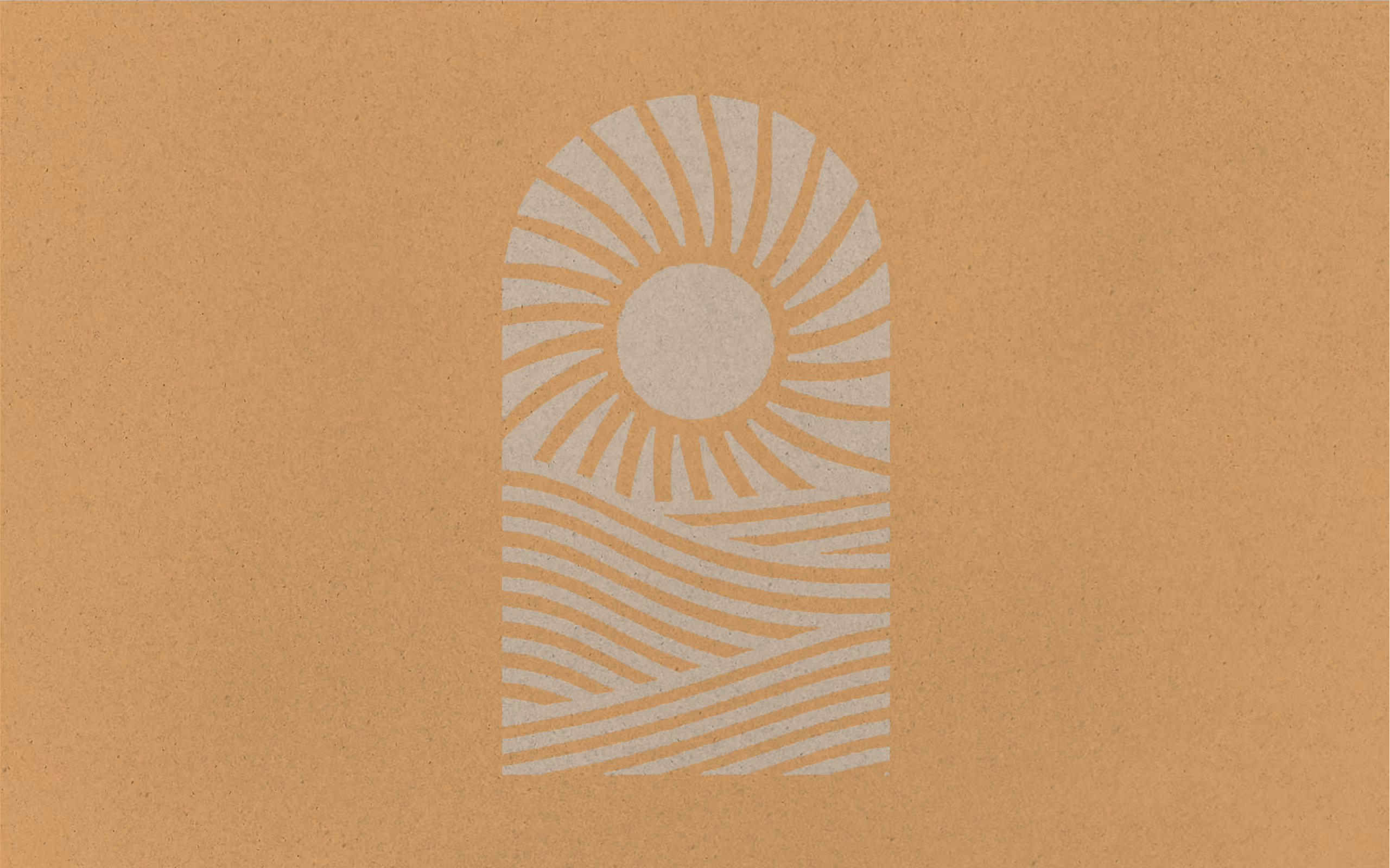 Sun and hill graphic