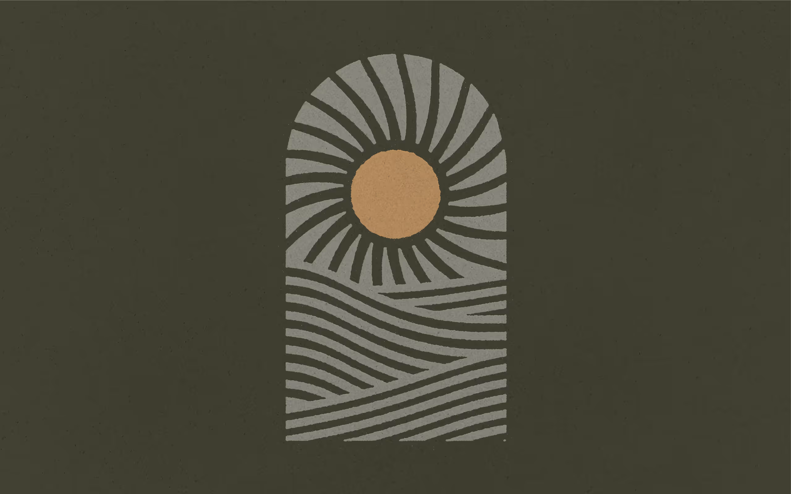 Sun and hill graphic