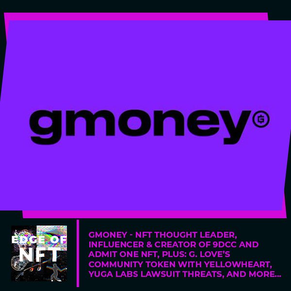 ||Gmoney: Even with this massive pullback in the space, you still have people getting excited about the technology and the community building.|Gmoney: A lot more people understand NFTs and the utility value behind them now, but people aren't necessarily pushing the space forward the way they should. |Gmoney: If we wait for the legacy brands to do it, it'll probably never happen because they are not incentivized to disrupt themselves or disrupt their way of doing business, but it will happen from the crypto-native.|Gmoney: What we are starting to see now is the branch away from art. Where does utility come in?|||||