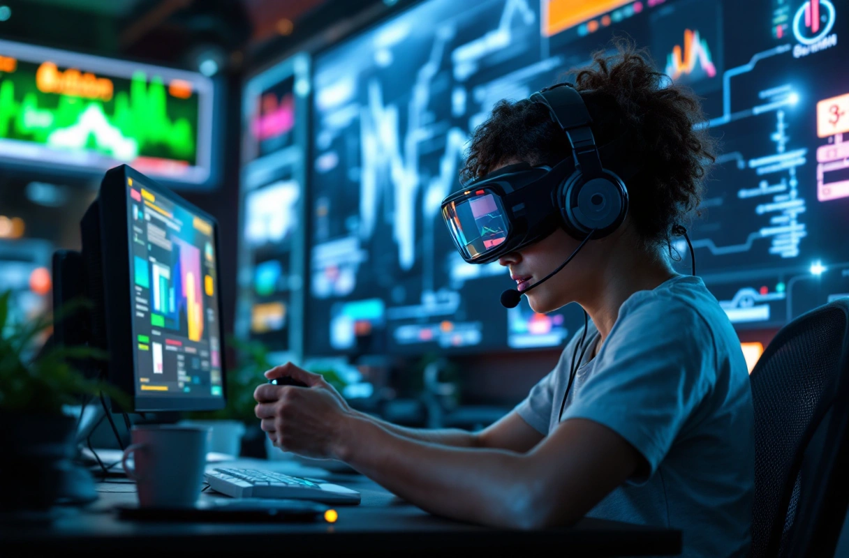 Professional image illustrating The Metaverse and Virtual Economies