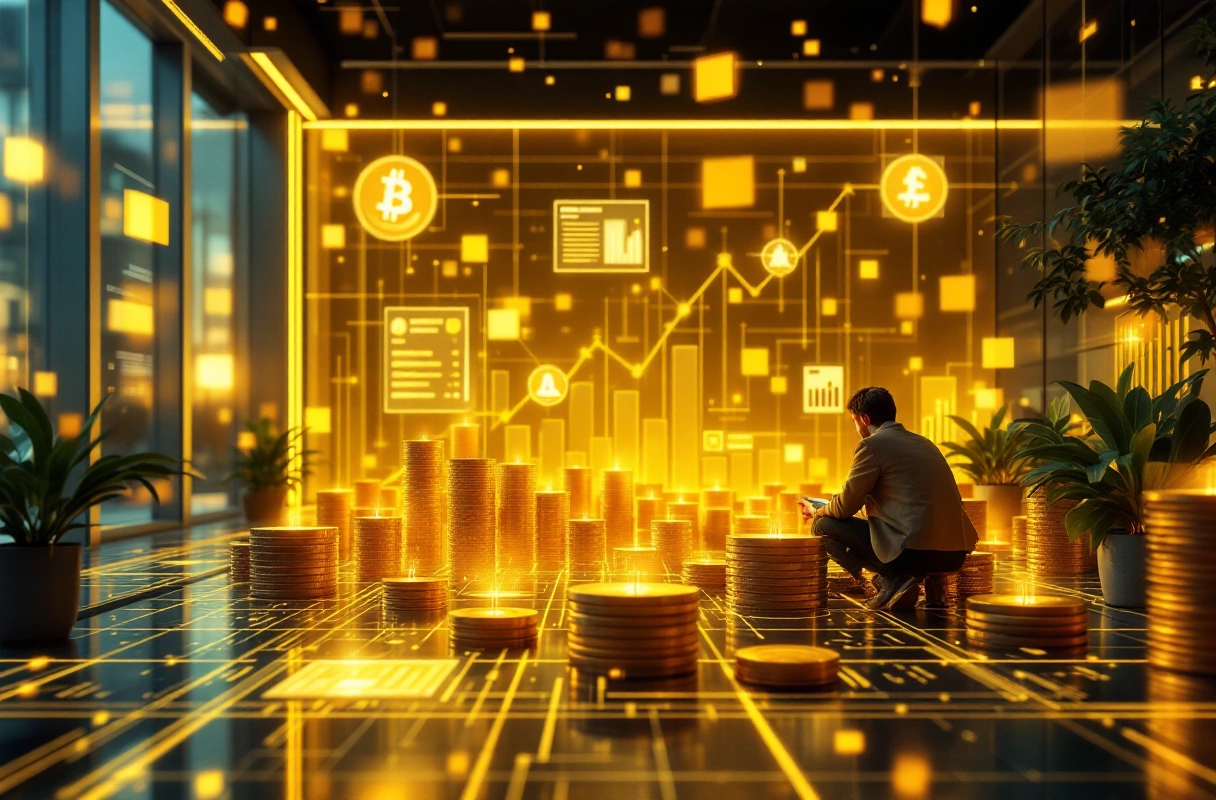 Professional image illustrating The Impact of Blockchain on Financial Services