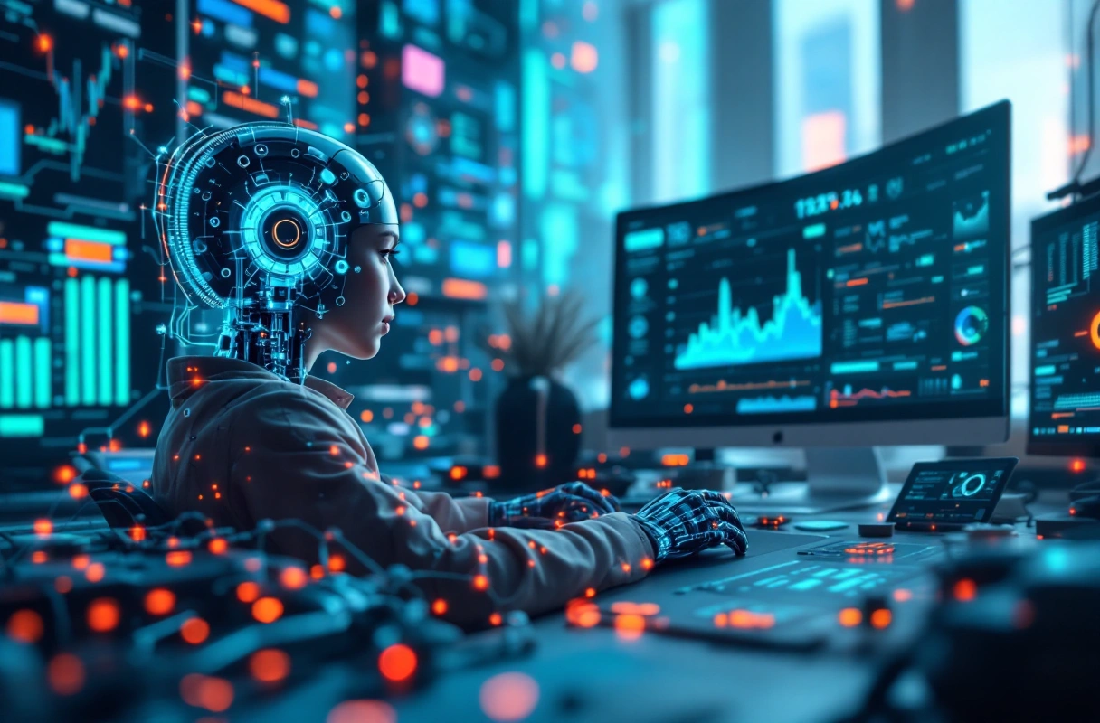 Professional image illustrating Top Artificial Intelligence Tools for Blockchain Developers