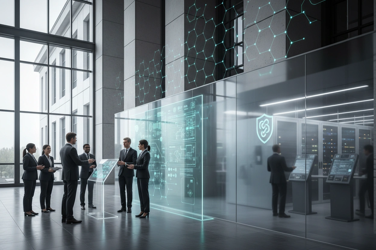 Professional image illustrating Understanding Hybrid Blockchain Models