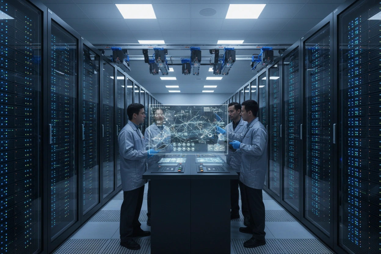Professional image illustrating Leveraging Data Center Automation for Efficiency