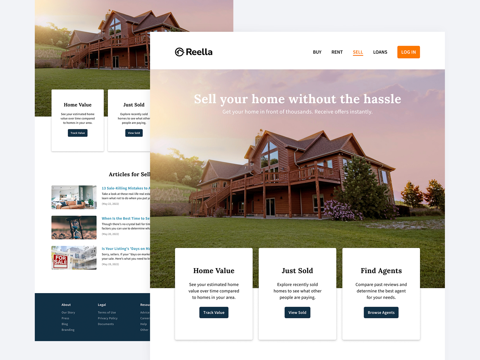 Reella Mockup - Sell page