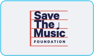 Save The Music logo in a white background