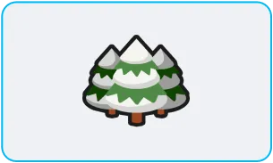 Evergreen forest icon in a white background