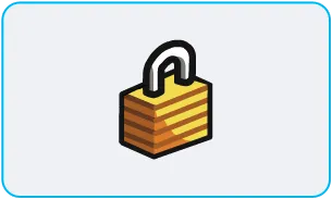 A padlock icon on a white background