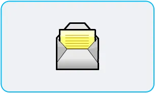 The mailbox icon in a white background
