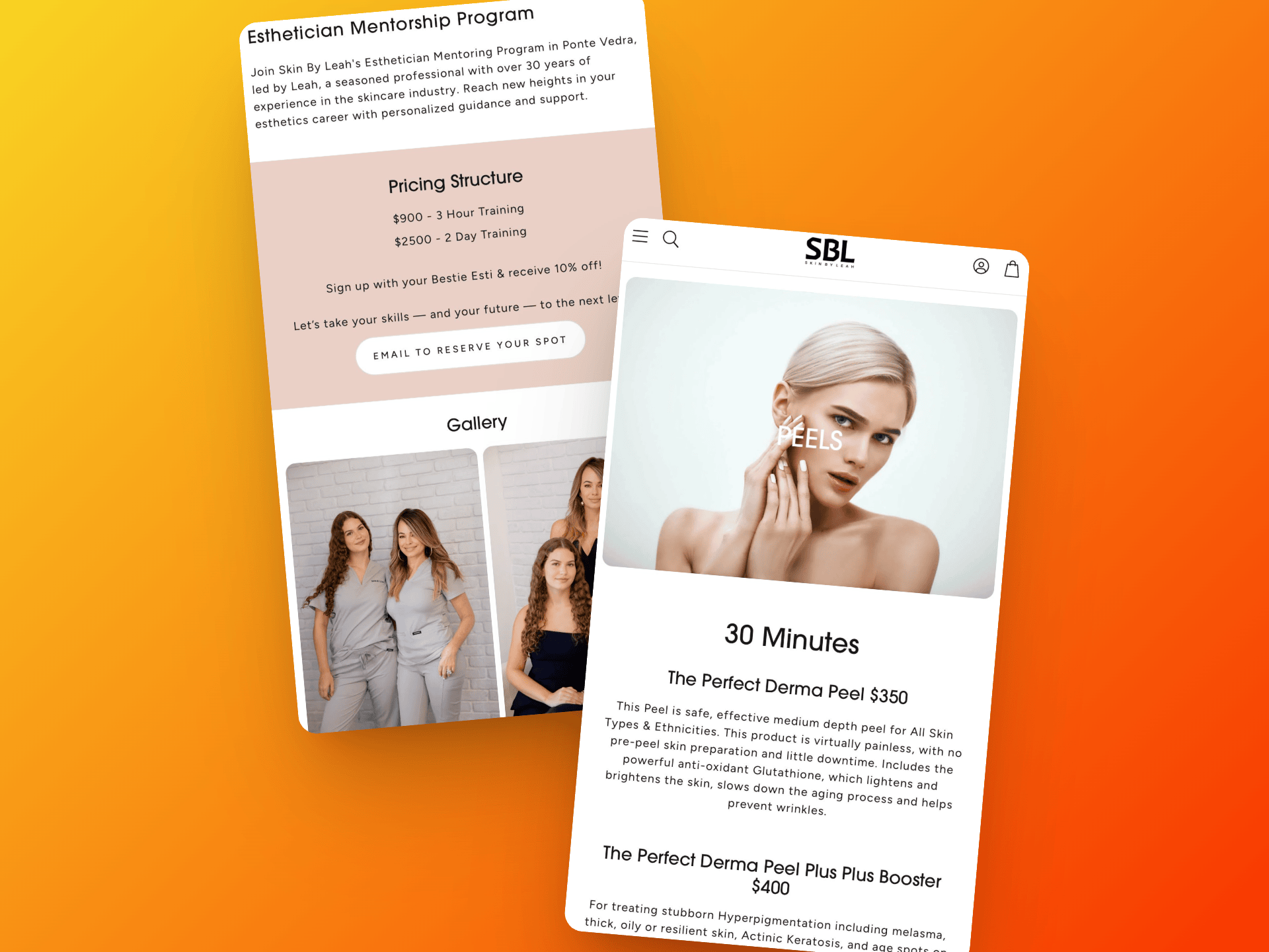 Skin By Leah | Phil-Moore.com Web Design