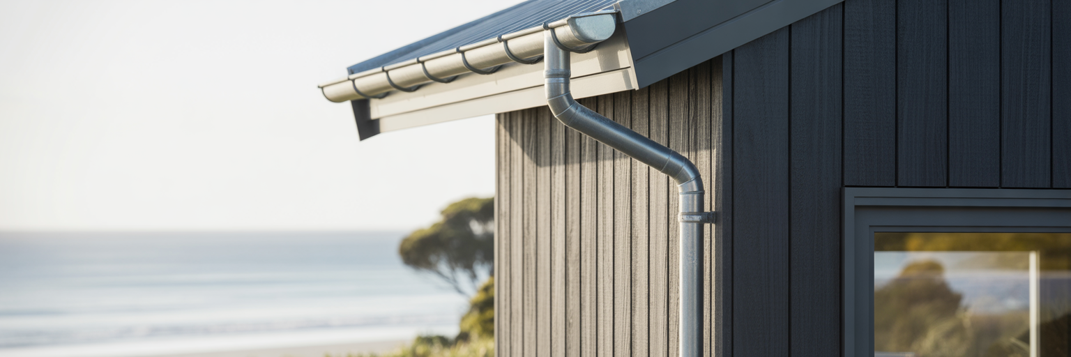 Durable cladding materials on coastal home.