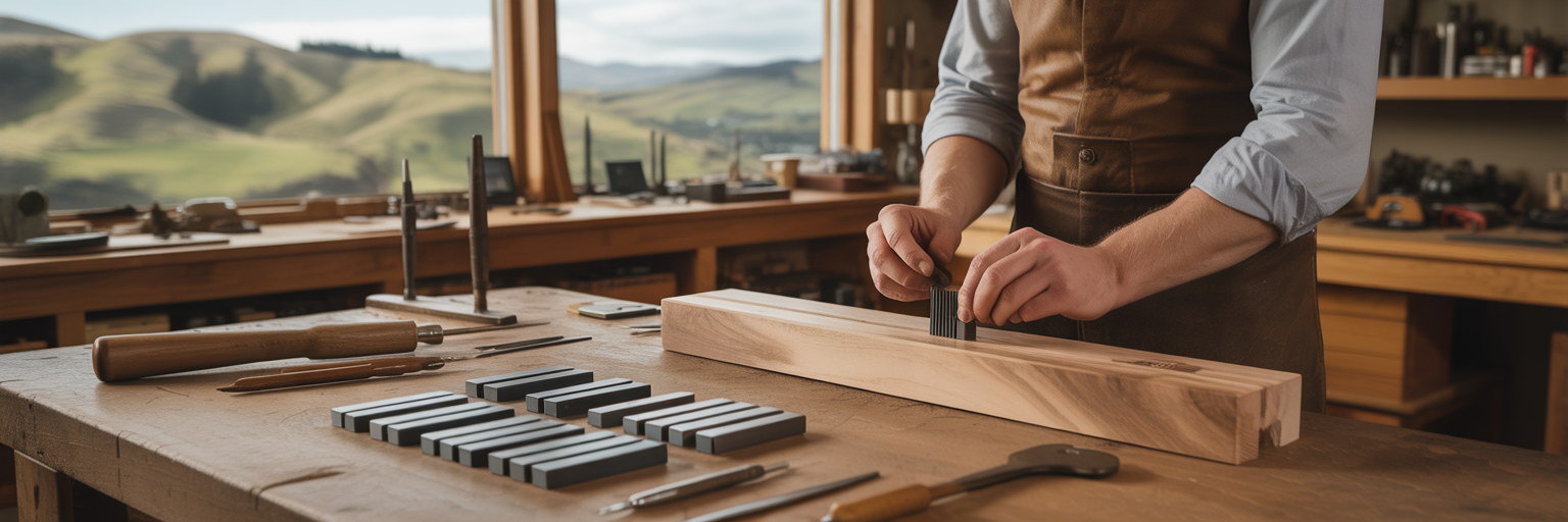 Craftsperson integrating technology into native timber.