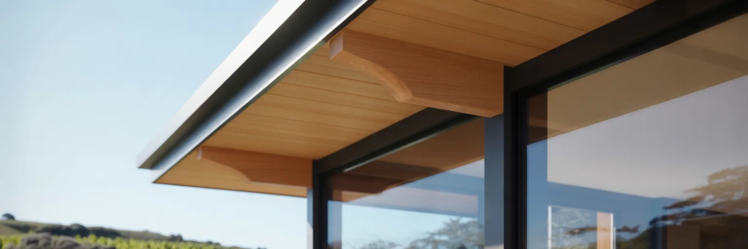 Architectural shading on modern home