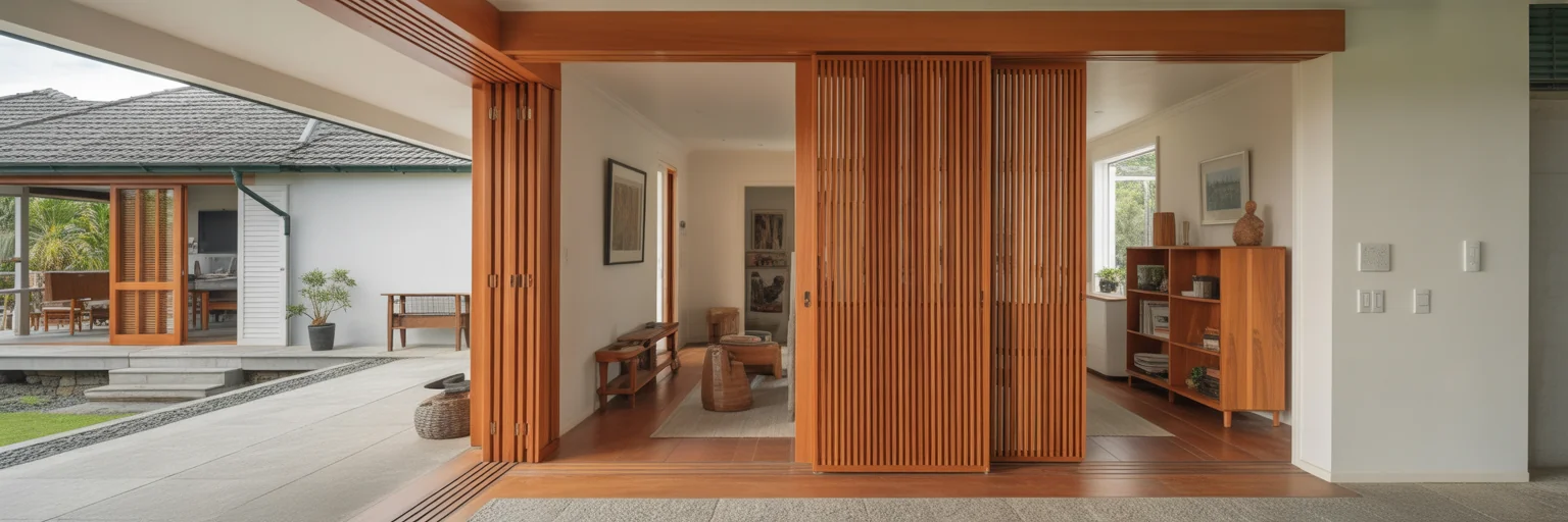 Flexible sliding wall in modern home